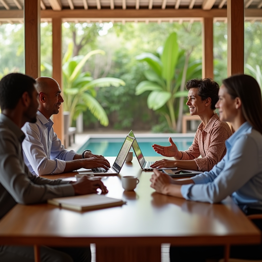 Profesionales de AmambayVillas en reunión
